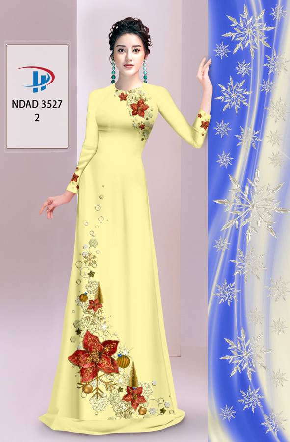 Vải Áo Dài Hoa In 3D AD NDAD3527 12